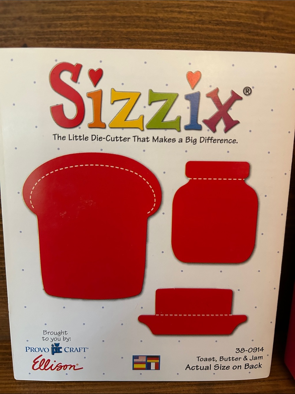 Sizzix Red Toast, Butter & Jam Die-Cutter Red original die